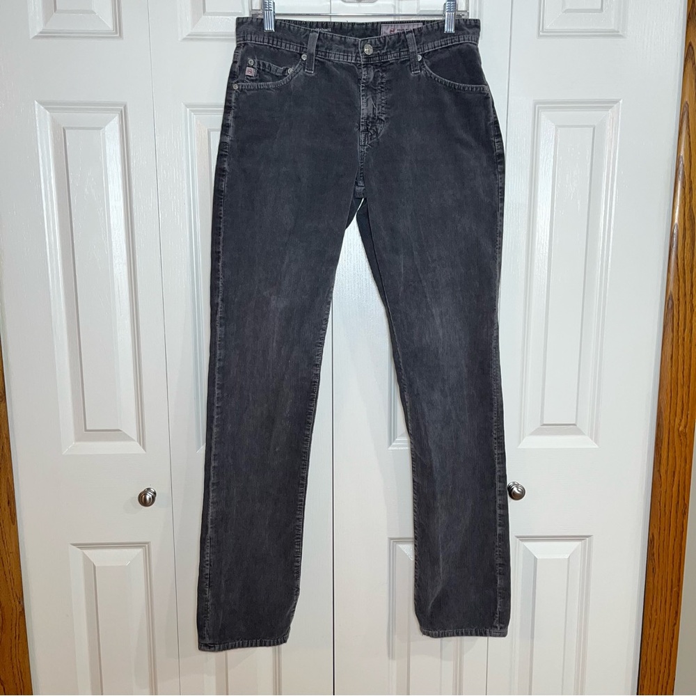 AG Adriano Goldschmied Mens Gray Corduroy Straight Leg Pants Size 30R